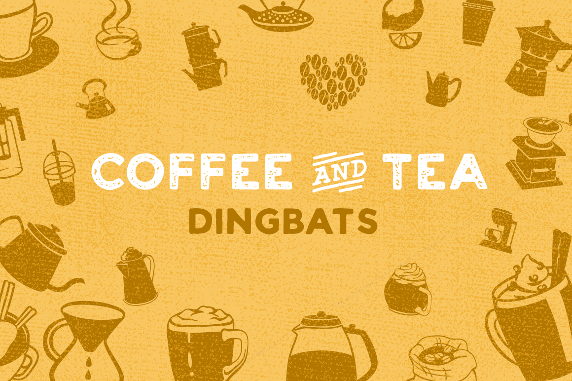 Coffee Tea Dingbat: The Perfect Display Font for Crafters