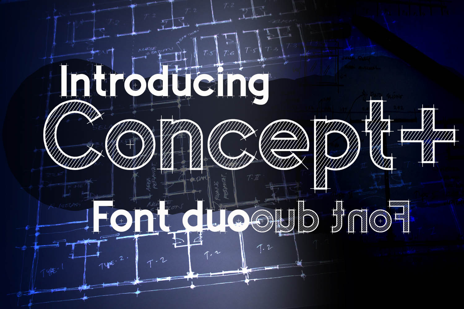 Concept Serif Font for Handwritten Blueprint Designs