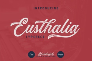 Eusthalia Typeface Review: Script Handwritten Fonts for Vintage Branding