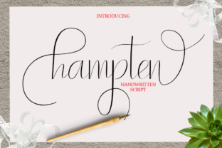 Hampten Script Handwritten Font for Elegant Craft Projects