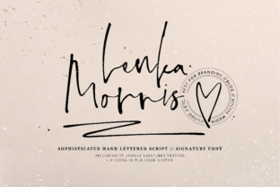 Lenka Morris Script Handwritten Font for Editorial Design