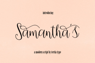 Samantha s Script: A Modern Display Typeface for Editorial Design