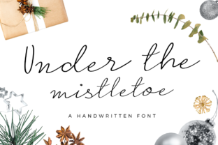 Under the Mistletoe Script Handwritten Fonts for Festive Branding